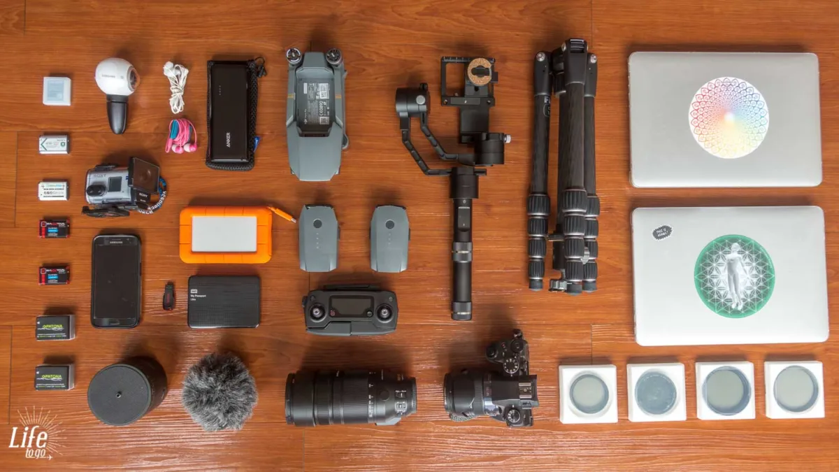 Kameras, Laptops und Elektronik der Weltreise Technik Packliste
